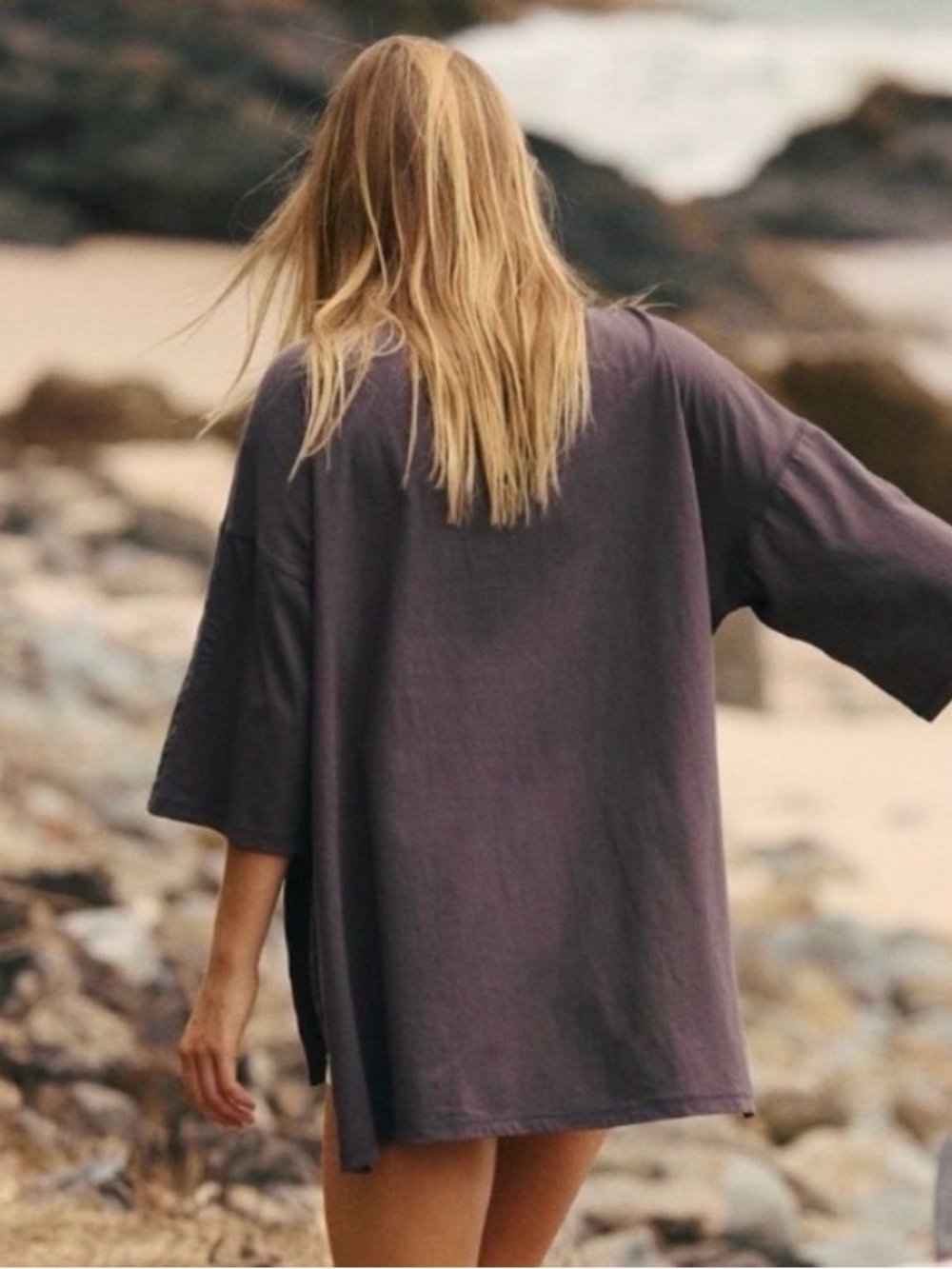 Free People Throw Over Tunic. NWT. Gunmetal